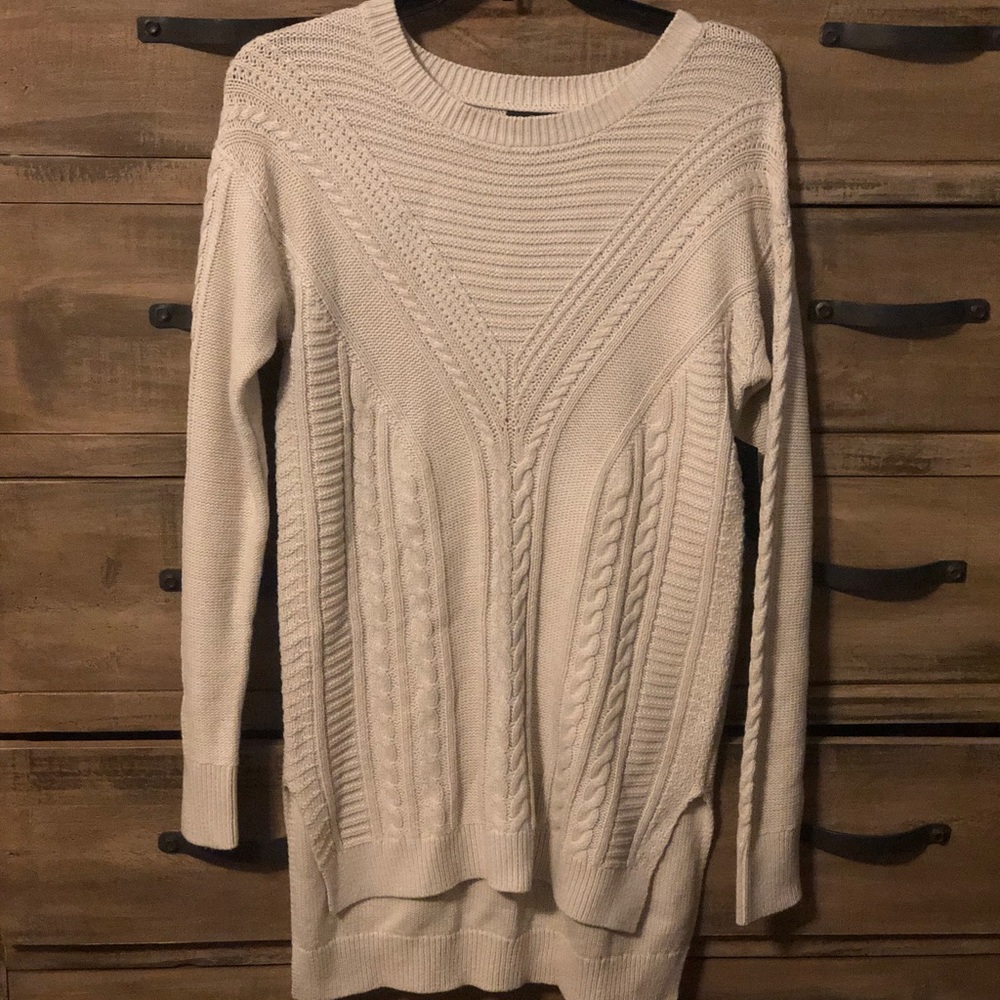 Beige long sweater